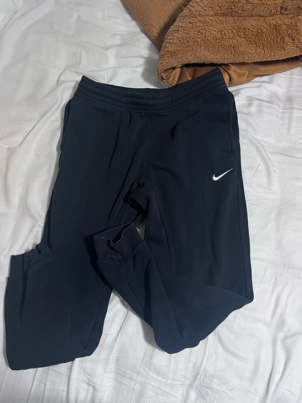 Nike Black Jogger Bottoms with Swoosh Logo